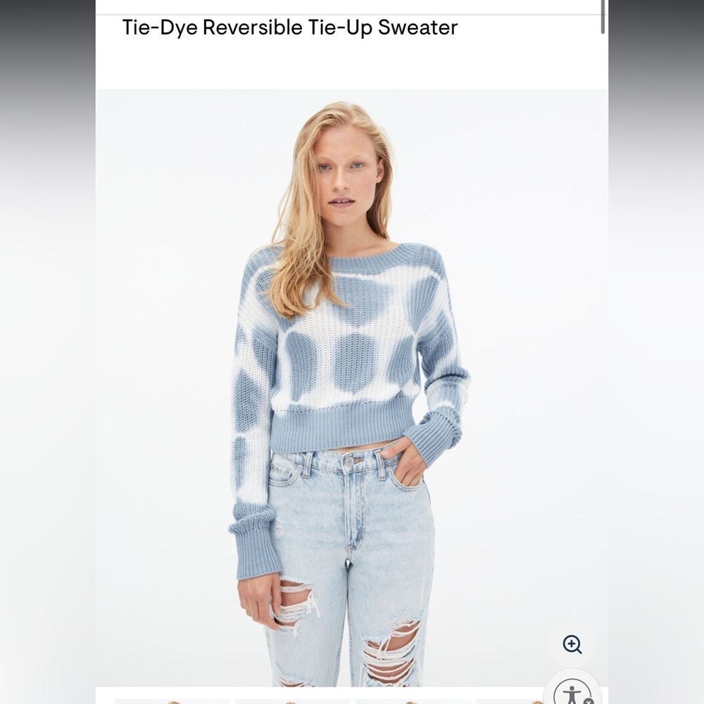 Tie-dye reversible Tie-Up sweater